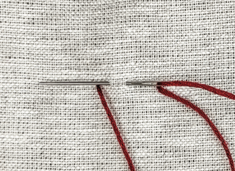 Stielstich - Schritt 1