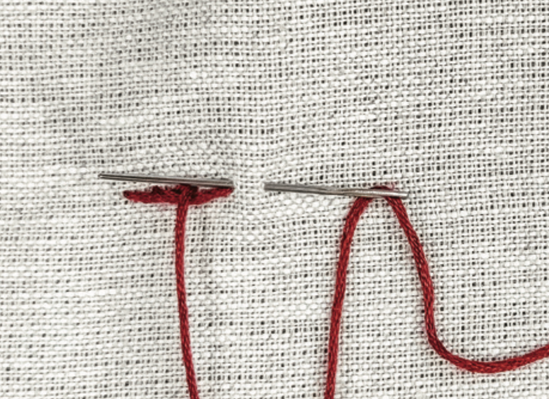 Stielstich - Schritt 2