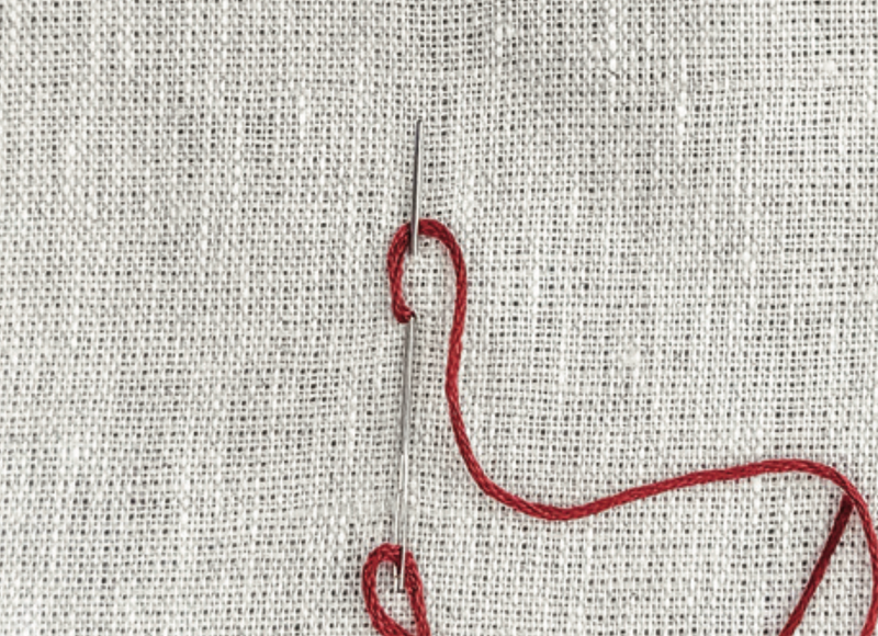 Mageritenstich - Schritt 1