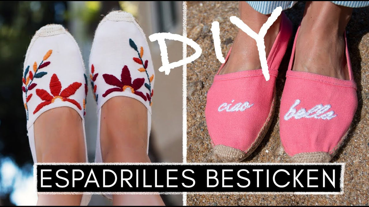 Espadrilles besticken - 3 Varianten