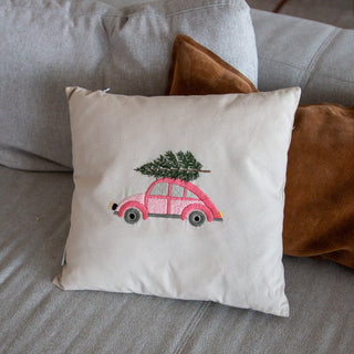 KISSENHÜLLE WEIHNACHTEN AUTO MIT BAUM - SALTYSEA