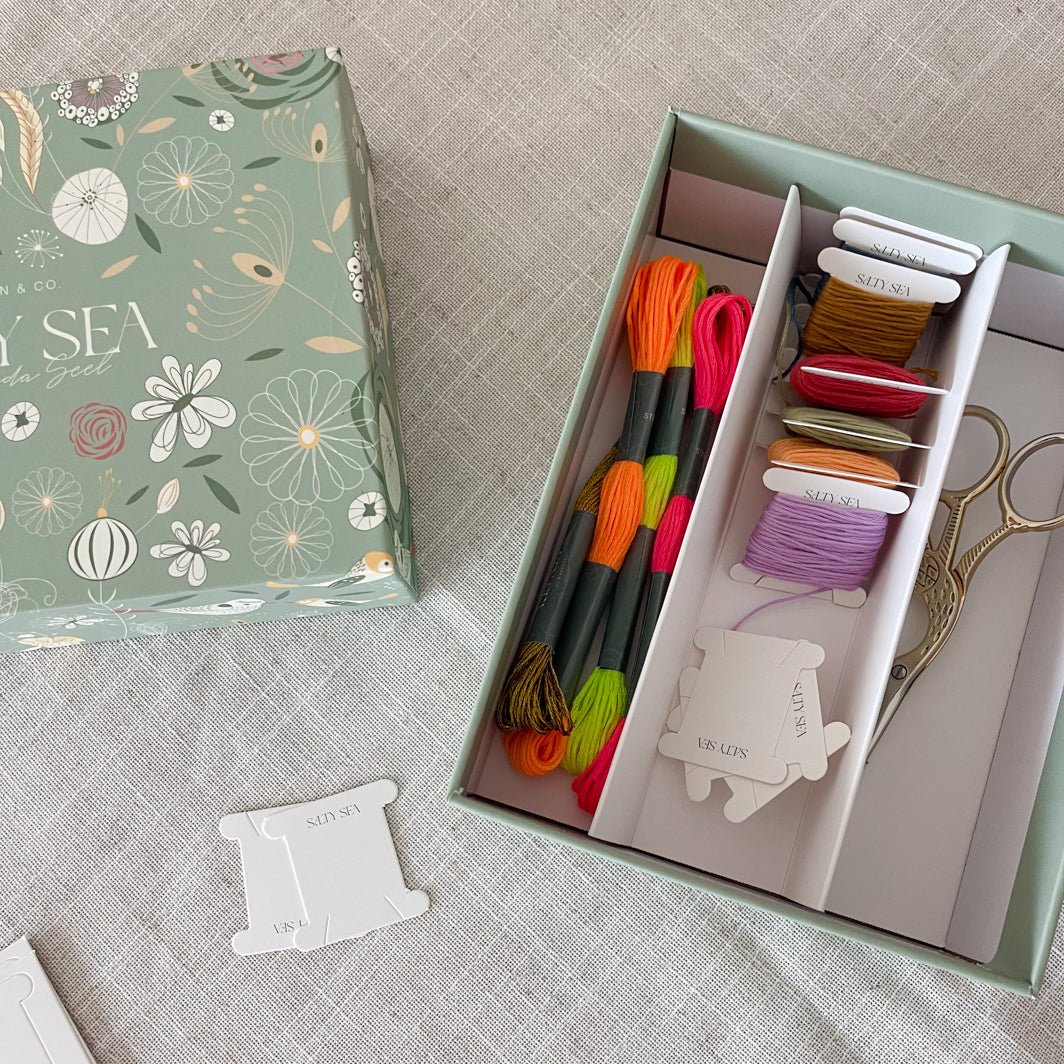 stickgarn aufbewahrung diy STICKGARN SET - DIY Sticken für Anfänger
