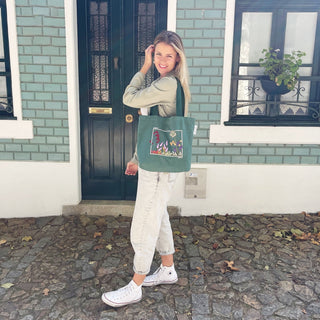 TASCHE MIT STICKMUSTER - SALTYSEA